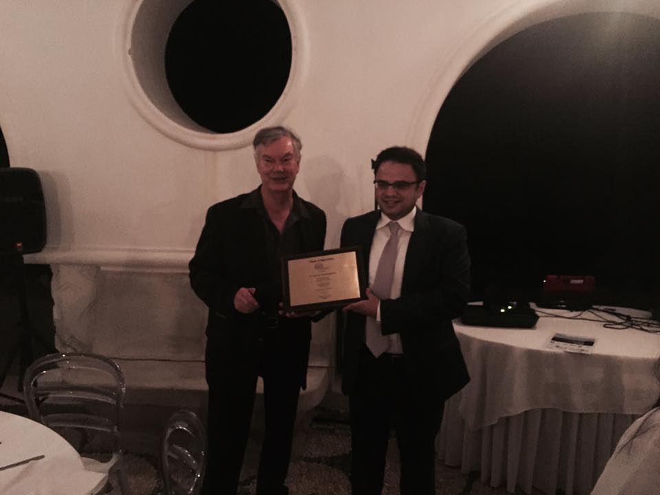 Honoured by the International Academy for the Study of Tourism last Thursday night in Rhodes, Greece.